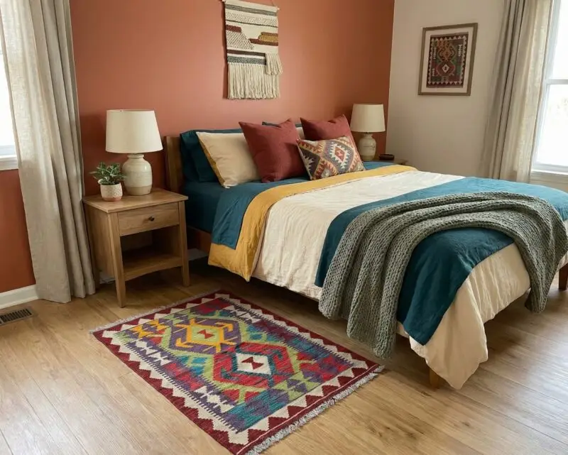 Handmade Multicolor Tribal Kilim Rug (3.4x2.6 ft)